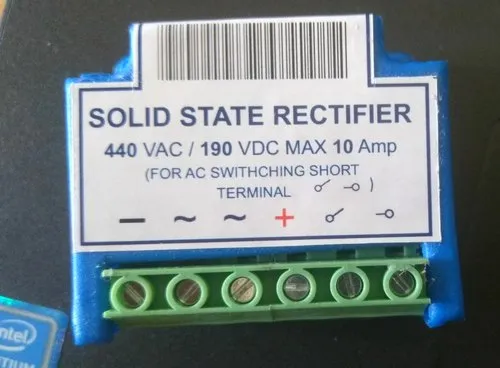 Brake Rectifier 440 VAC/190 V DC 10A